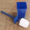 Toilet Brush Holder, Decorative, Square, Blue